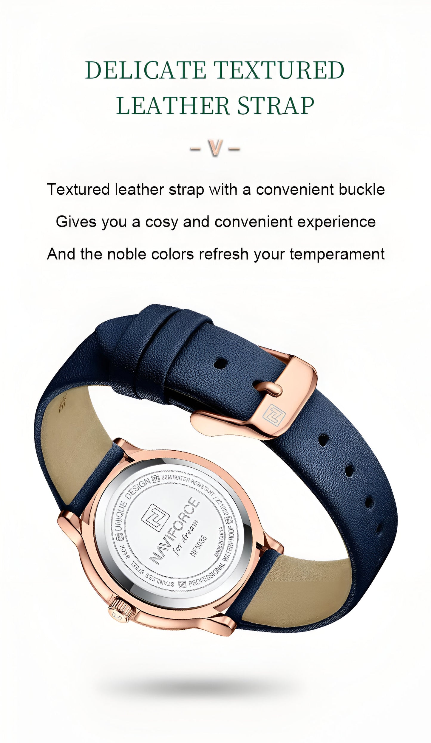 Reloj Naviforce Casual Nf5036 Mujer Cuer