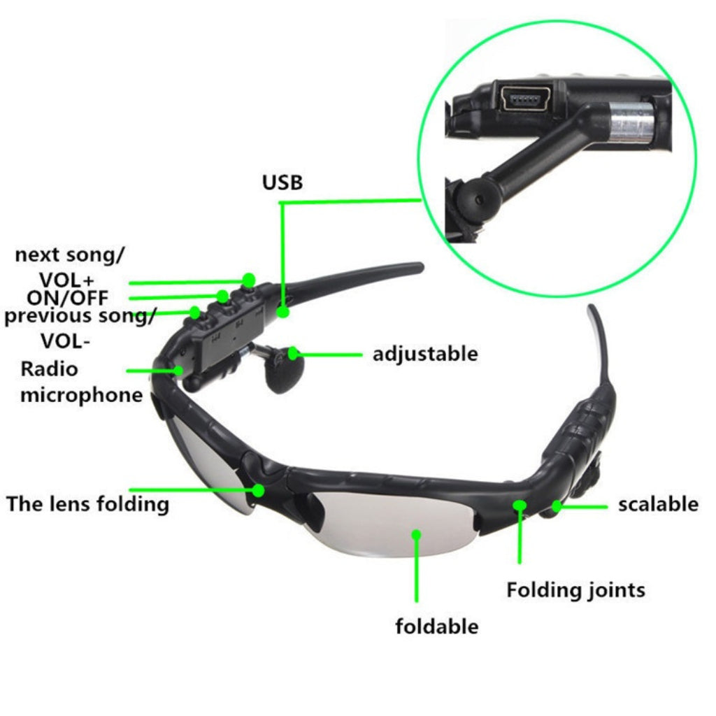 Set Gafas Sol Bluetooth Auriculares Reca