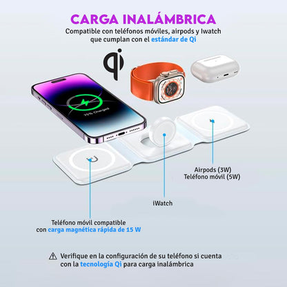 Cargador Inalambrico 3 en 1 C3IN1