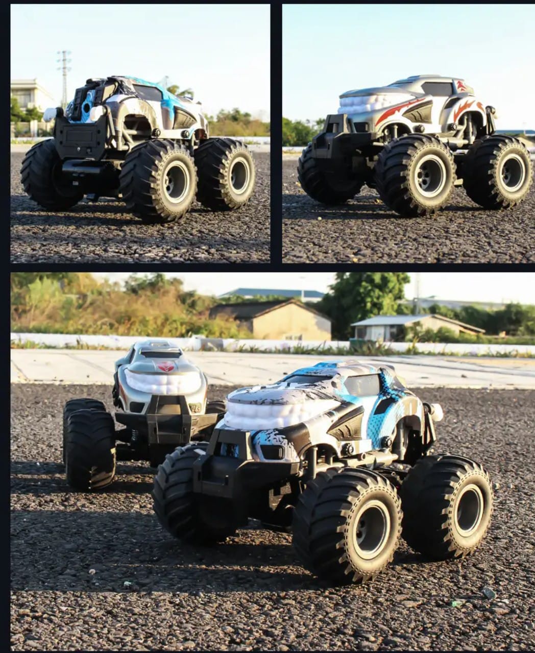 Monster Shark Rc Dual 360 Extremo Escala