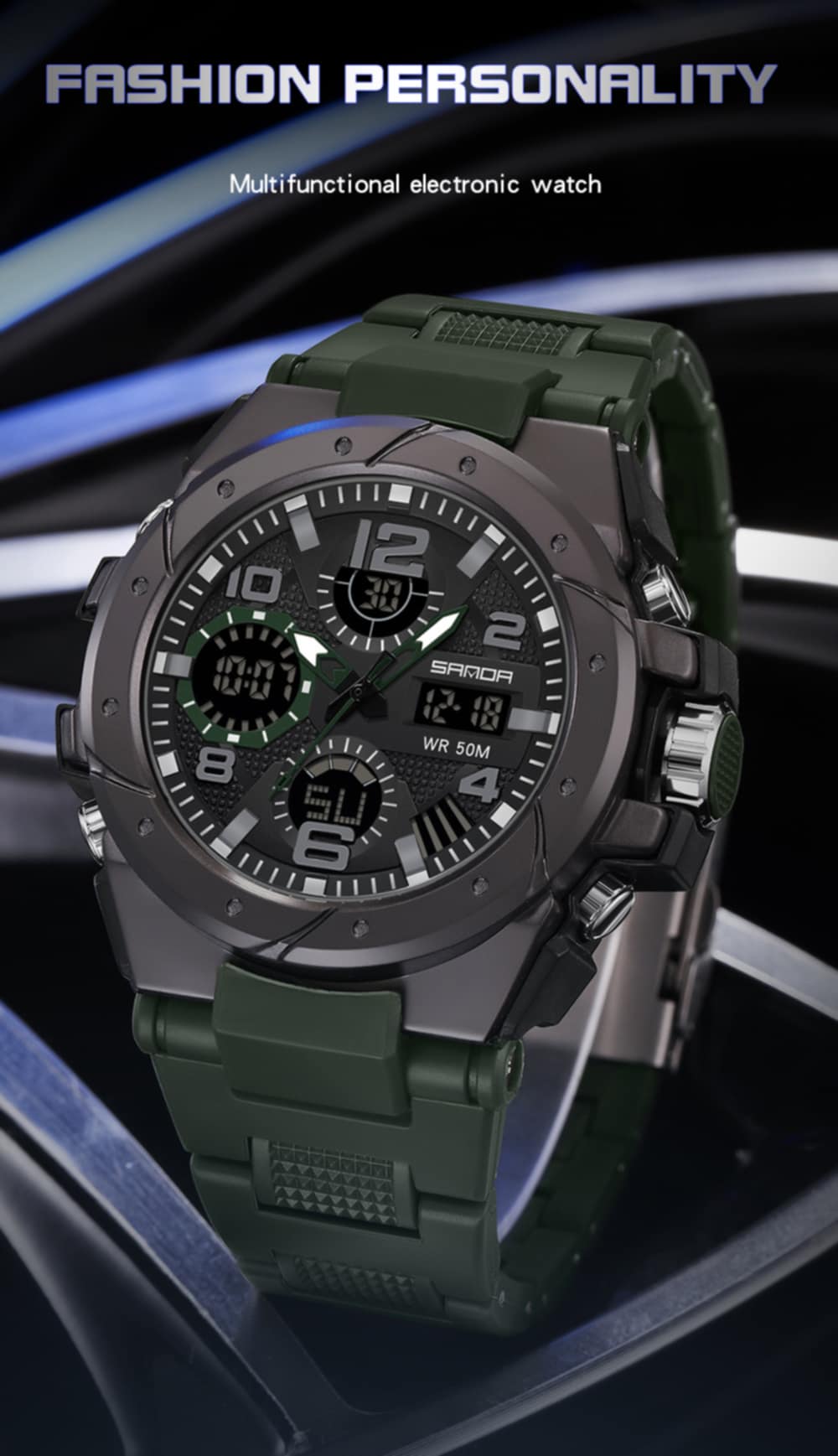 Reloj original sanda 6008 sumergible