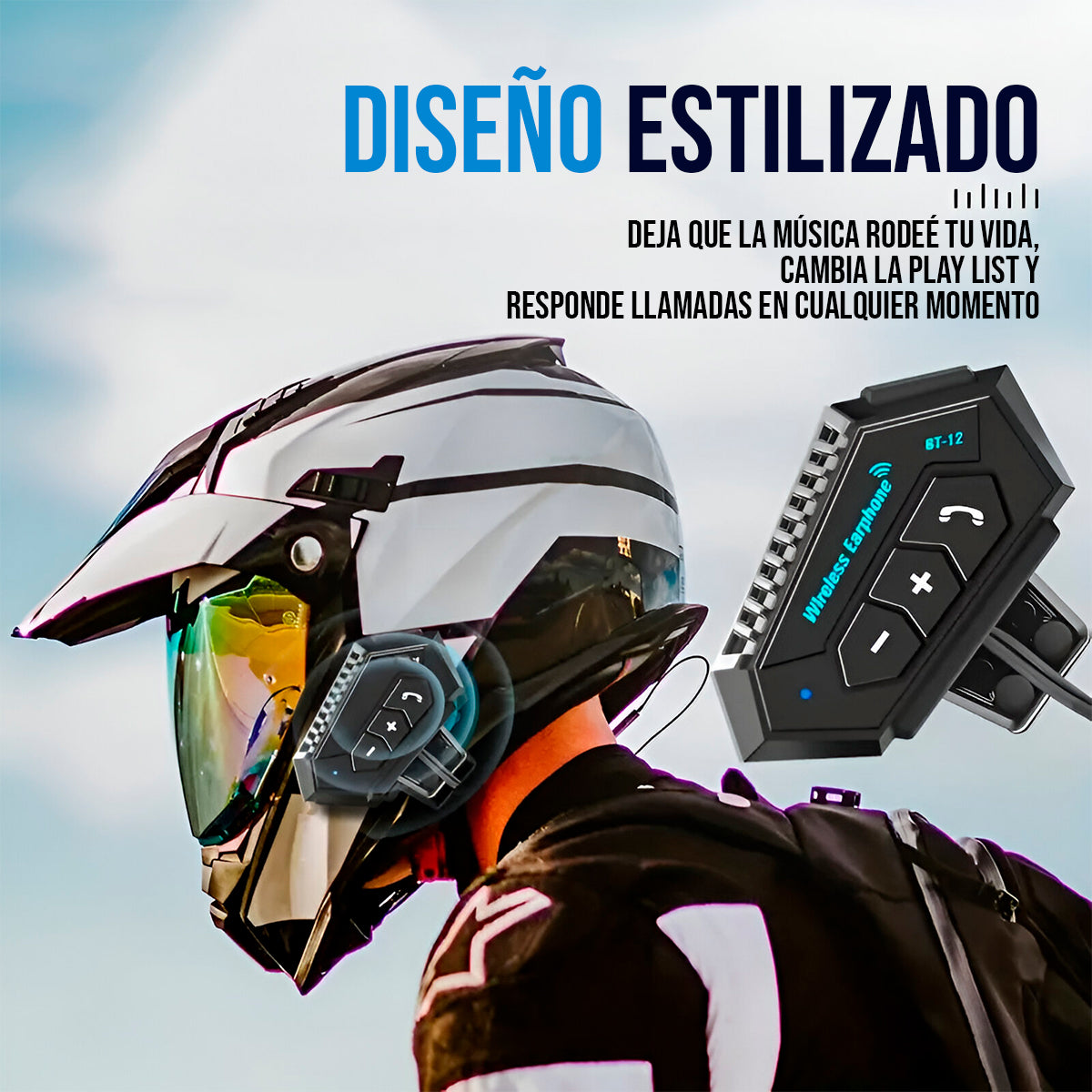 Intercomunicador Casco Moto BT-12