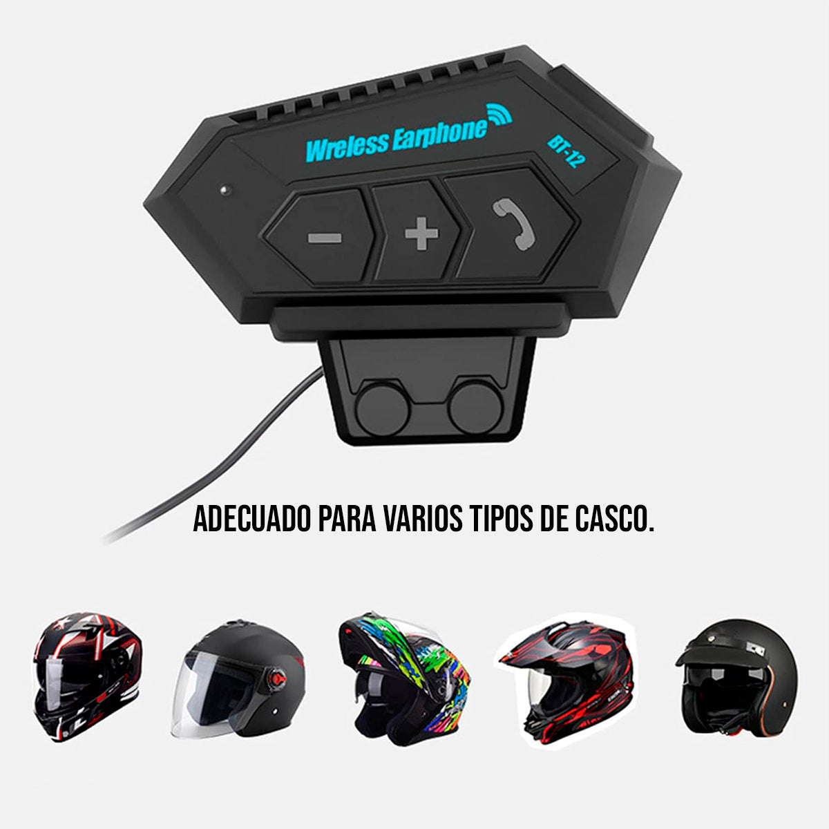 Intercomunicador Casco Moto BT-12