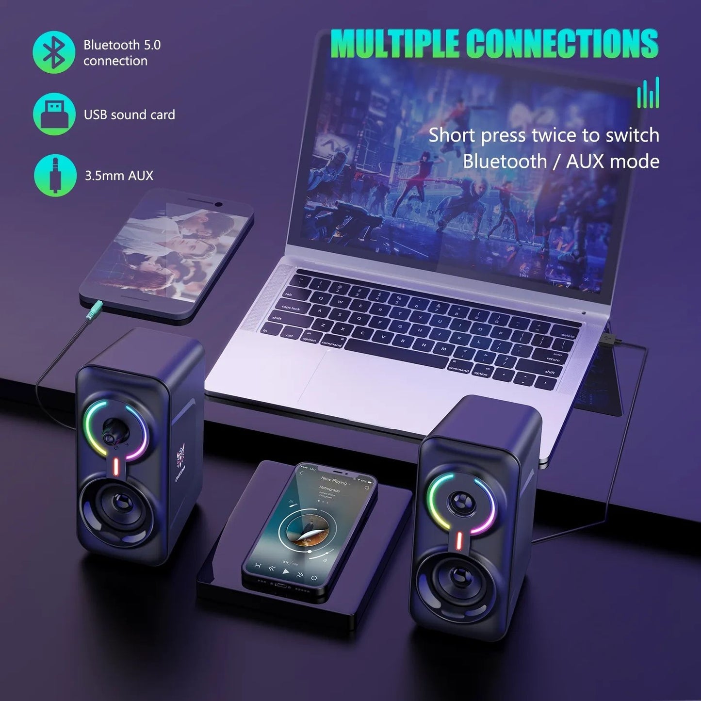 ONIKUMA L6 Altavoz para juegos 5W