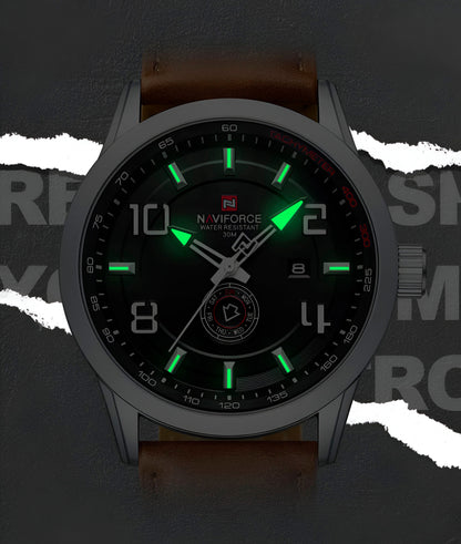 Reloj Naviforce Casual Nf9229 Cuero Homb