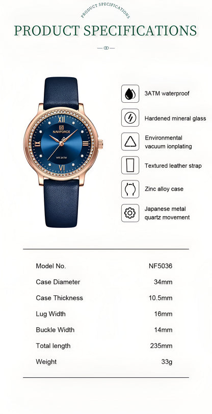 Reloj Naviforce Casual Nf5036 Mujer Cuer